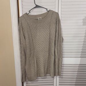 St. John's Bay Taupe Cable Knit Sweater